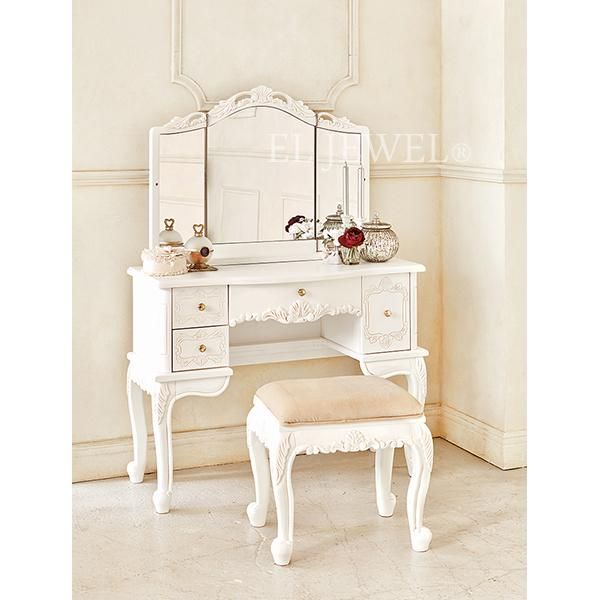セール！】【Violetta】キュートな姫家具♪ドレッサーセット・ホワイト