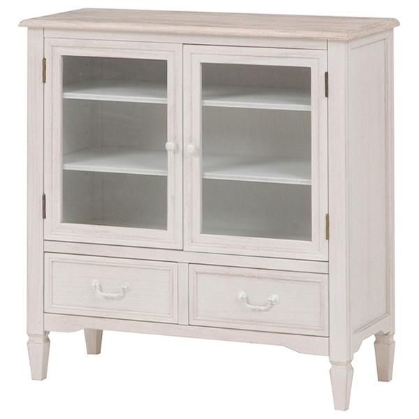 セール！】【BROCANTE】シャビースタイル♪ガラスキャビネット