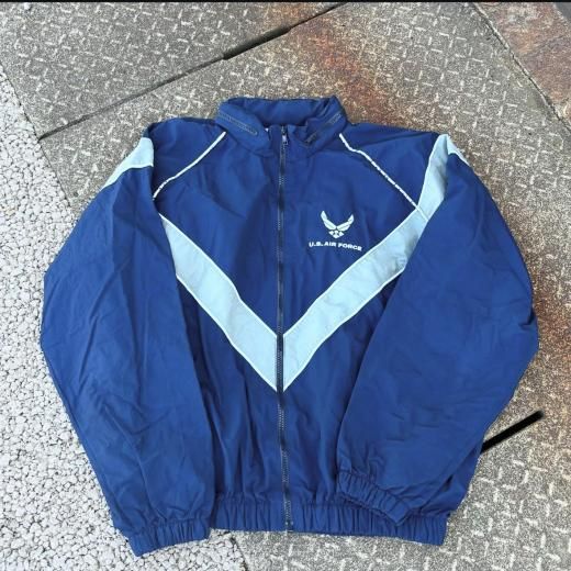 USED]U.S. AIR FORCE PTU トレーニングジャケットネイビー（フード付き