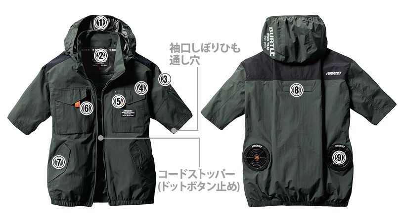 バートル AC1156 [春夏用]エアークラフト ACタクティカル半袖ブルゾン