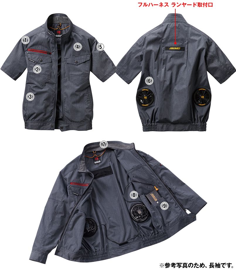 バートル AC7146SET [春夏用]エアークラフトセット 半袖ブルゾン[男女