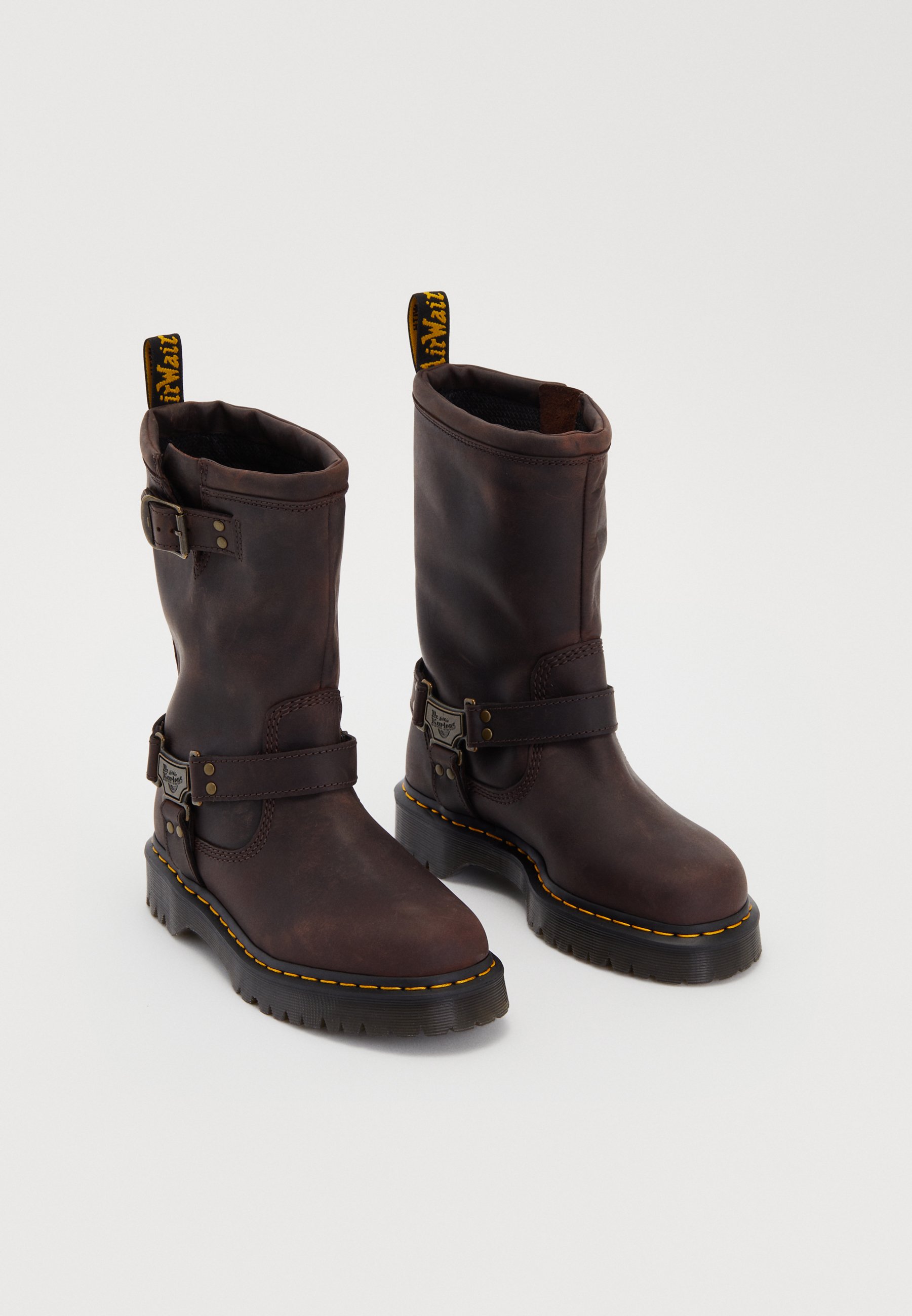 Dr. Martens ANISTONE HI UNISEX - Cowboy/Biker boots - dark brown