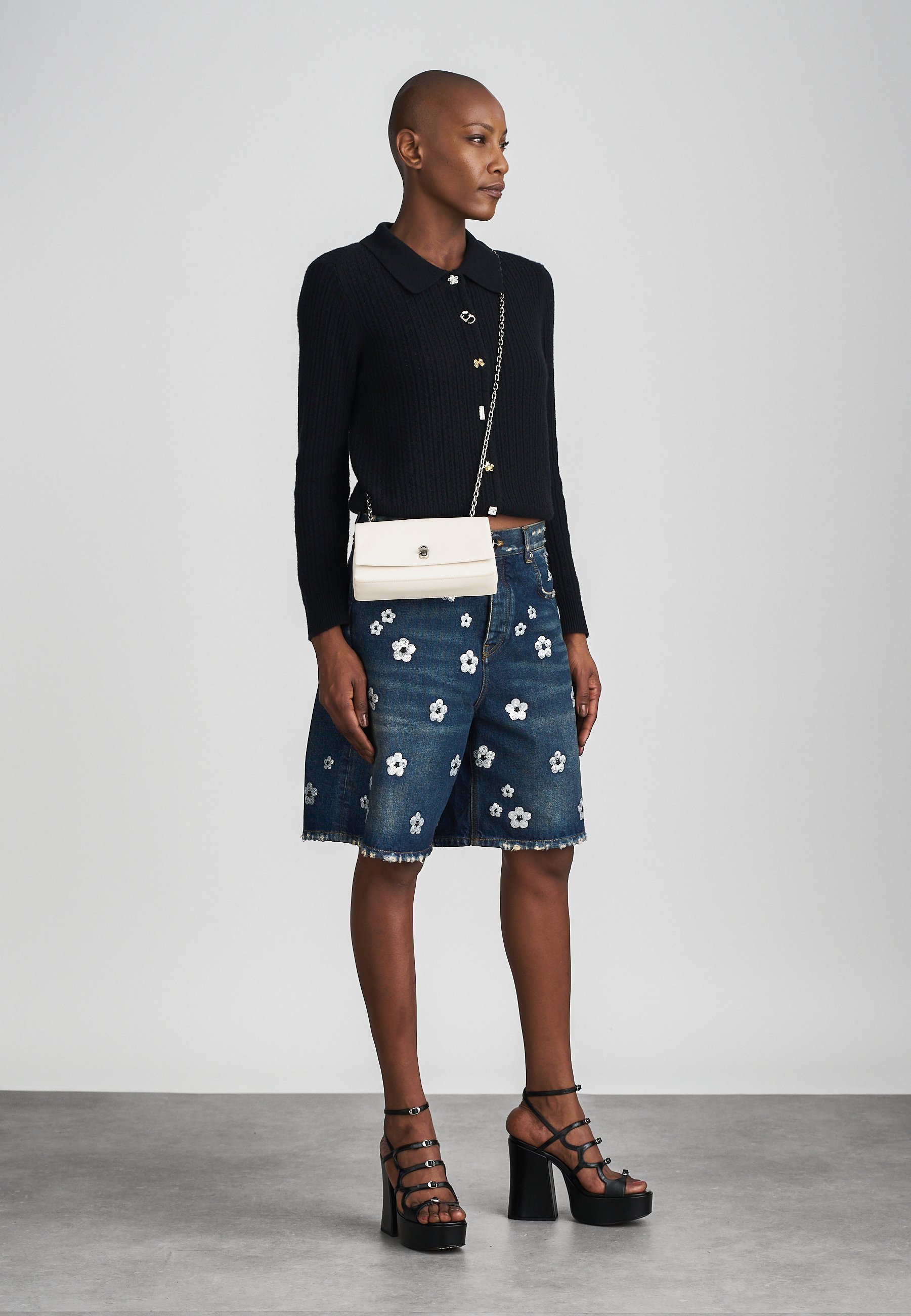 MARC JACOBS THE DUAL CHAIN MINI BAG - Schoudertas - black/zwart