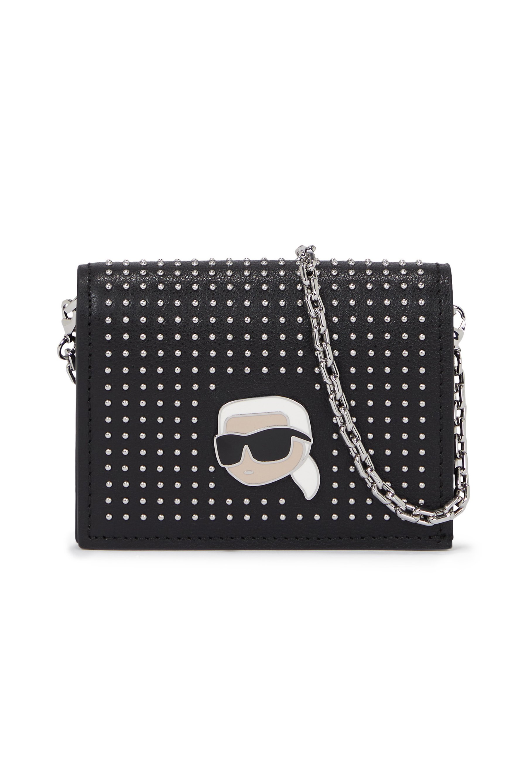 KARL LAGERFELD IKON STUDS WALLET - Cross body bag - black - Zalando