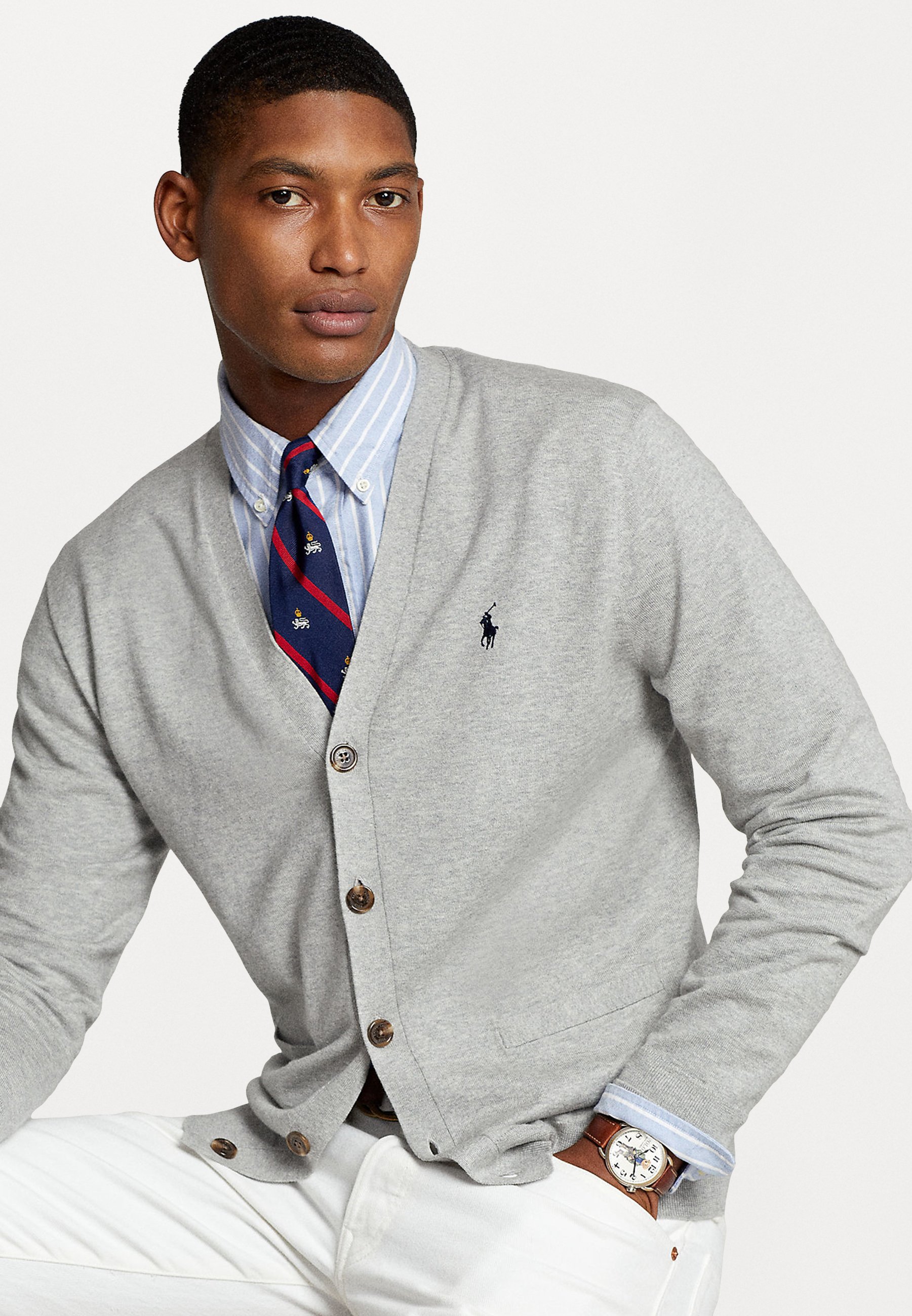 Polo Ralph Lauren COTTON V-NECK CARDIGAN - Strickjacke - andover