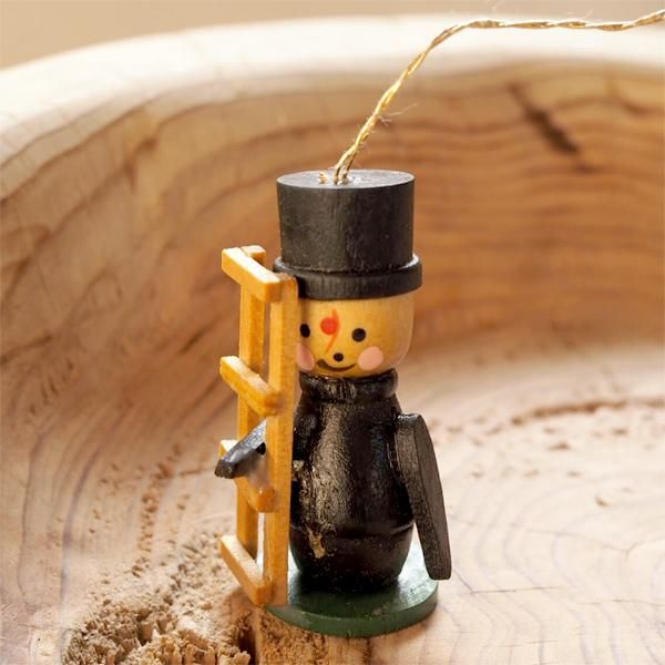Kimmerle キマール社］クリスマス 木製オーナメント 煙突掃除人 5cm