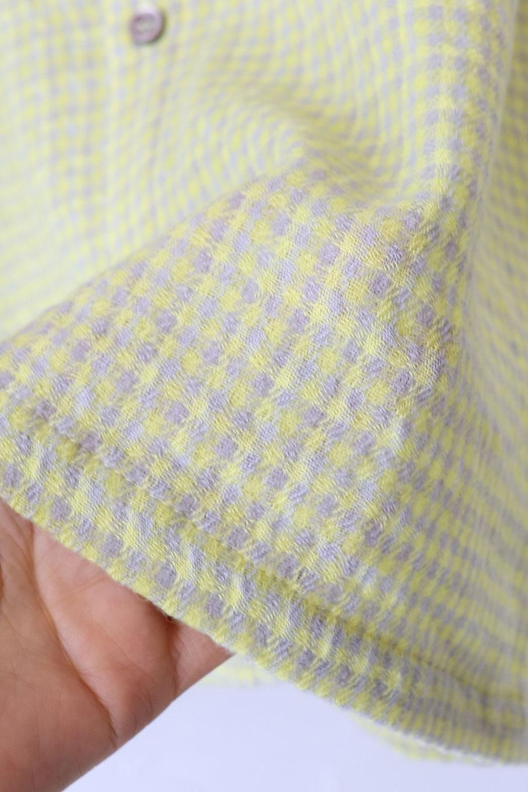 SALE＊【ichi Antiquite's】GINGHAM SHIRT | 繊細なウールガーゼが季節