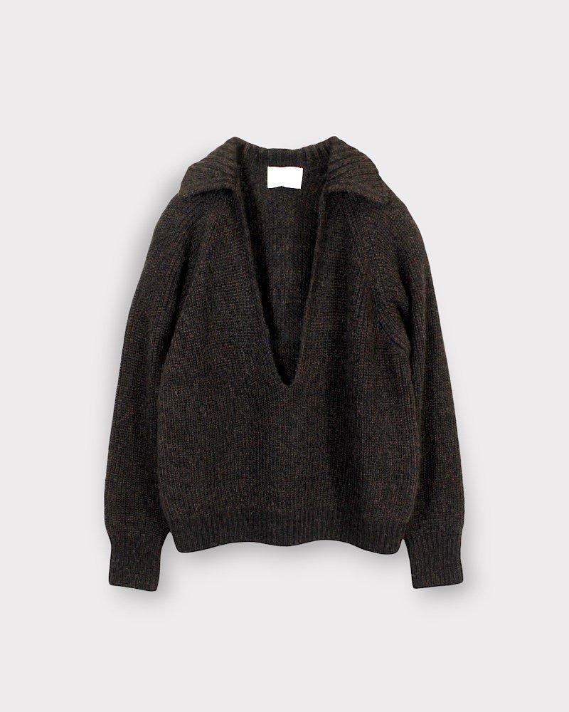 SUGARHILL MOHAIR PULLOVER SWEATER(BLACK × BROWN)｜シュガーヒル