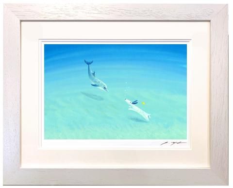 アートグラフ【ジェイクとドルフィン】三々サイズ - 葉祥明美術館公式