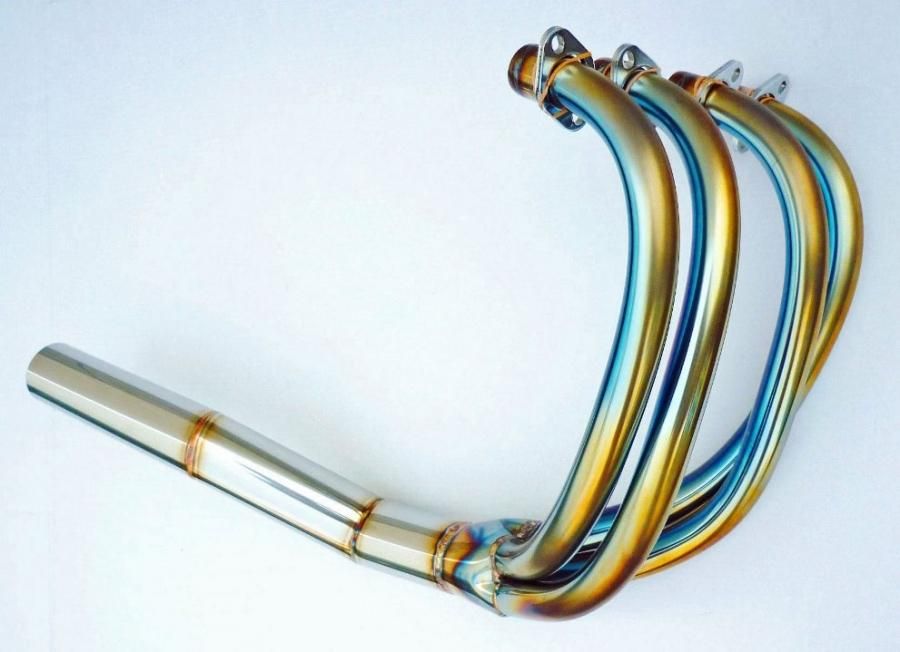 旧CB400F/OUTEX手曲げ集合管 ステンレス / Φ35エキパイ Φ70