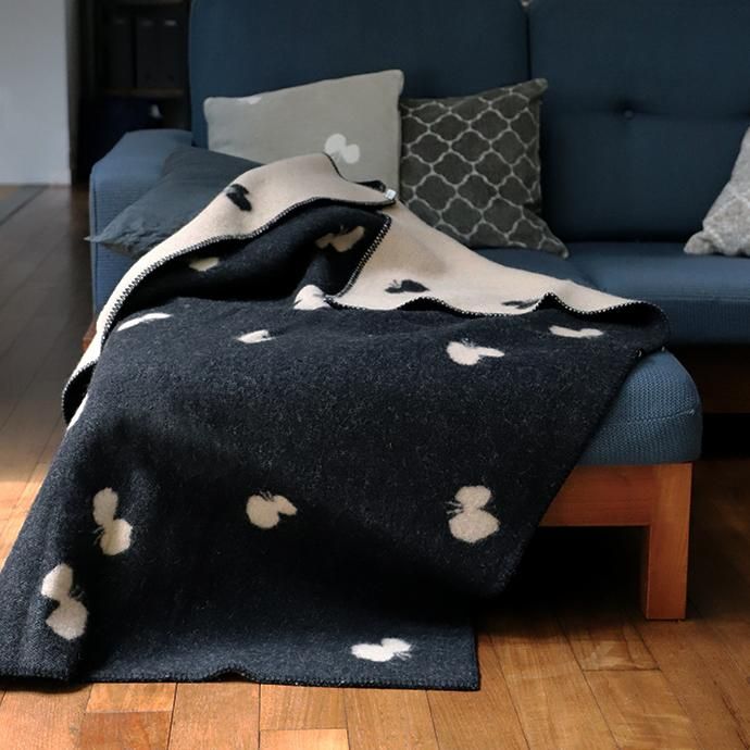 ミナポルホネン動物柄ハーフブランケット ミナポルホネン動物柄ハーフ