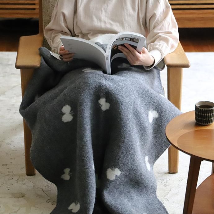 クリッパン × ミナ ペルホネン｜ウールブランケット［choucho］ハーフ