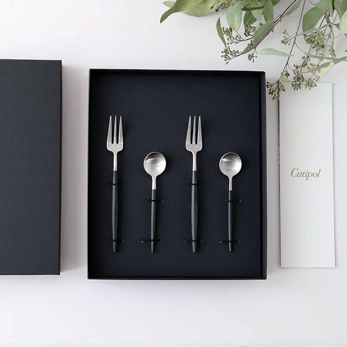 クチポール［GOA］ケーキ＆ティー｜カトラリーギフトセット(4本