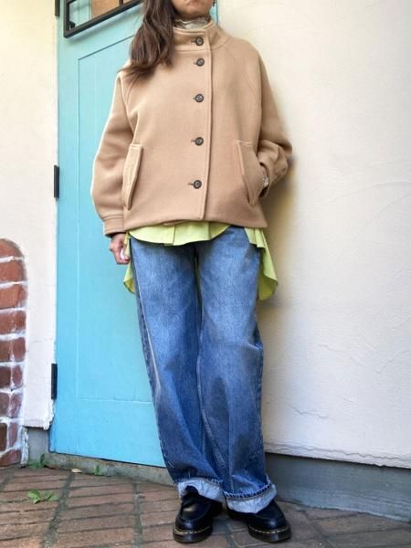 QTUME】パイルメルトンスタンドカラーショートコート - Carry On