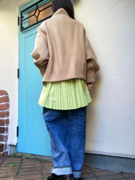 QTUME】パイルメルトンスタンドカラーショートコート - Carry On