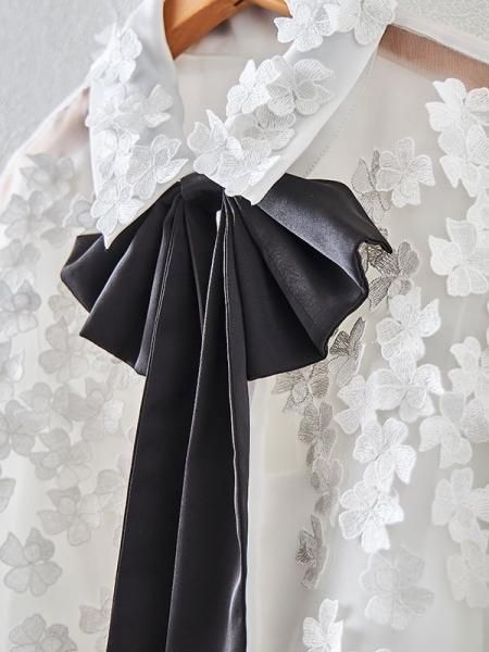 Sov.】オーガンジーフラワーボウタイシャツ - Carry On ONLINE STORE