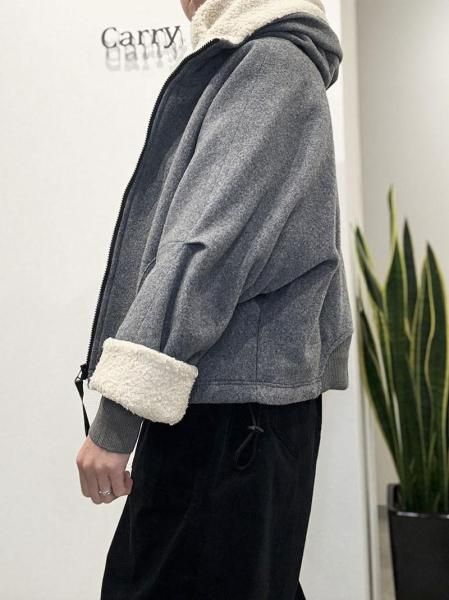 Lallia Mu】ボアフードショートコート - Carry On ONLINE STORE