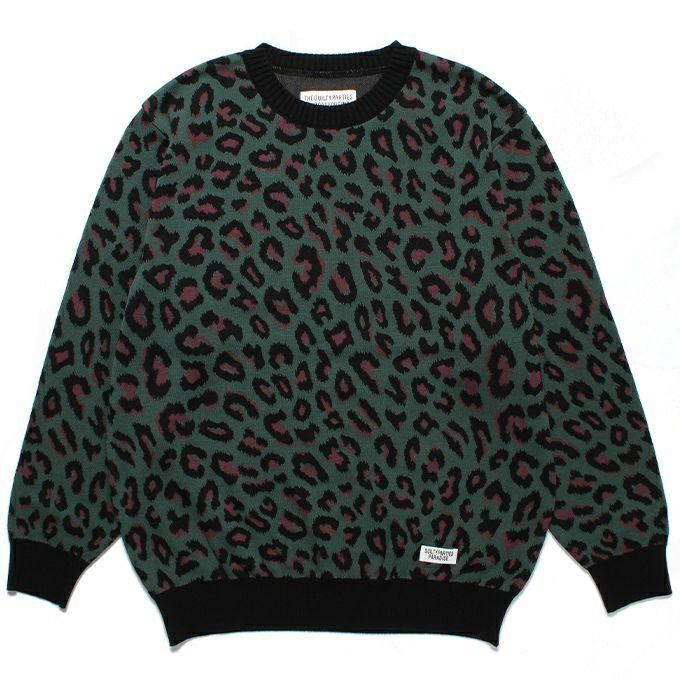 WACKO MARIA/ワコマリア/LEOPARD KNIT JACQUARD SWEATER/レオパード
