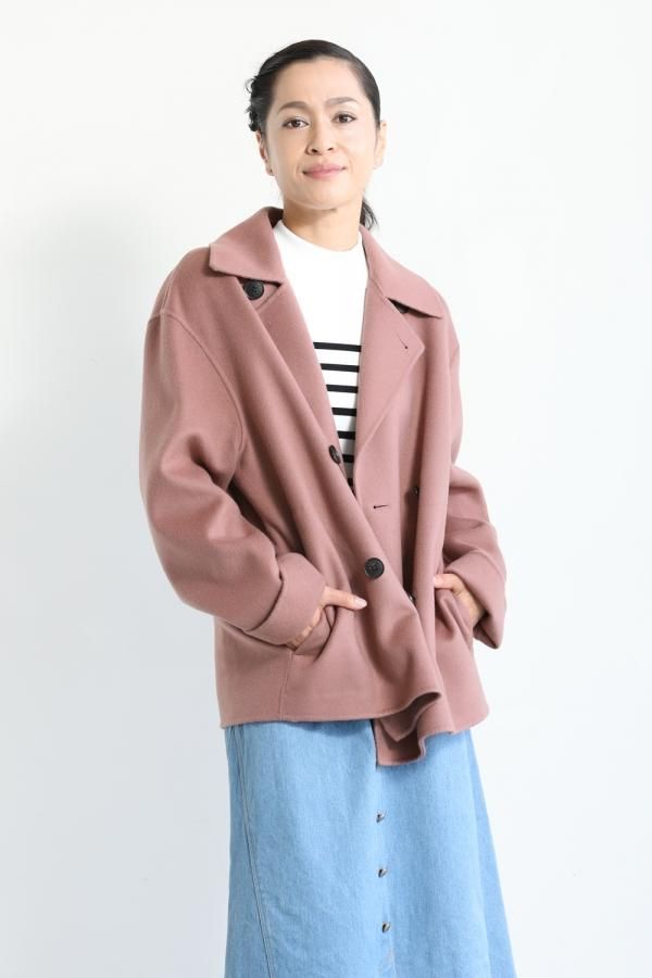 Theory(セオリー) LUXE NEW DIVIDE CASUAL PEACOAT B DARK ROSE
