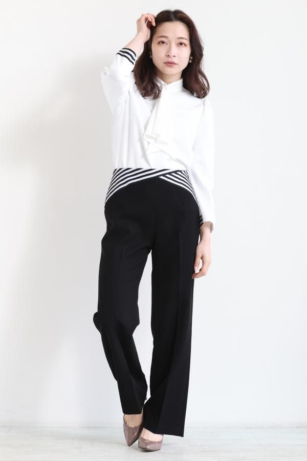 BORDERS at BALCONY(ボーダーズアットバルコニー) BOWTIE BLOUSE
