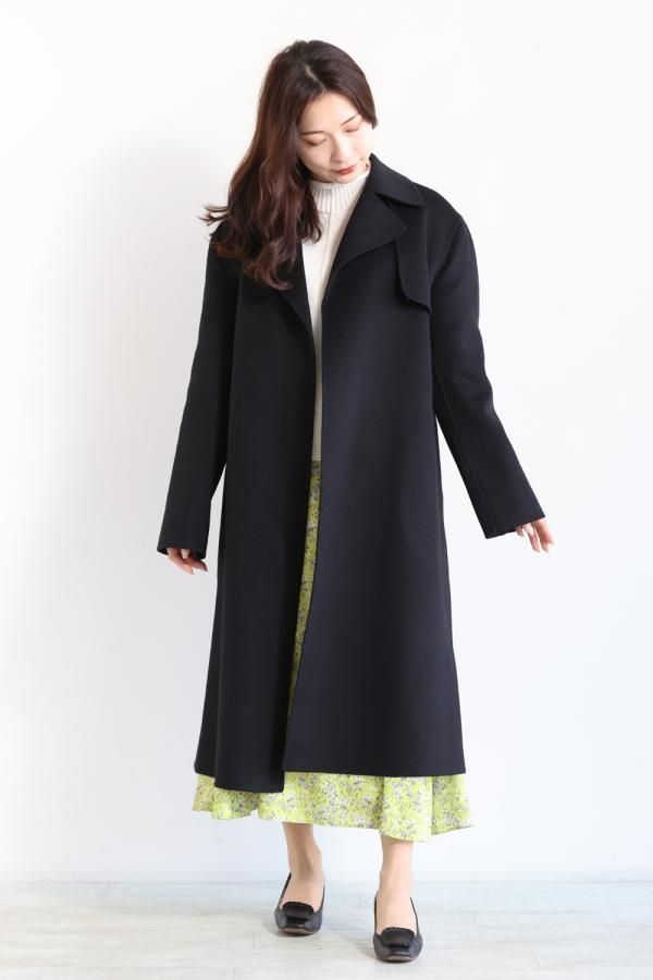 Theory(セオリー) LUXE NEW DIVIDE WRAP TRENCH BLACK - YAMAROKU
