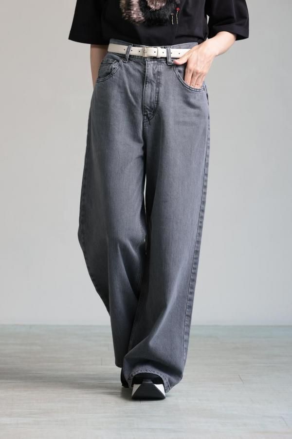 MUVEIL(ミュベール) リボンデニムパンツ - YAMAROKU（ヤマロク