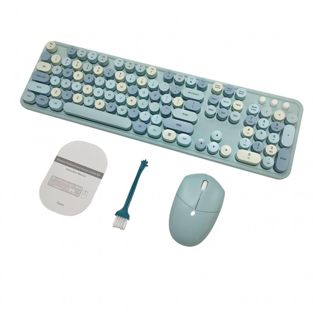 MOFii Sweet ワイヤレスキーボードとマウスセット ブルー - DEEPORT