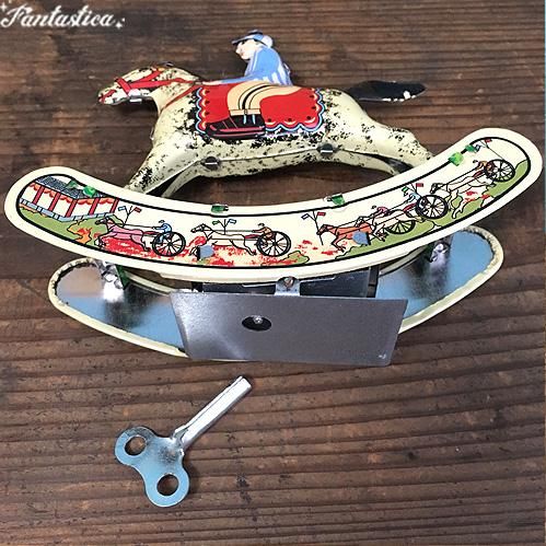 アンティーク・ティントイ ロッキング・ホース ブリキの木馬