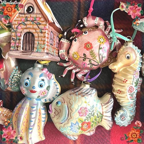 ナタリー・レテ】オーナメント ホワイト・オクトパス 白タコのオーナメント