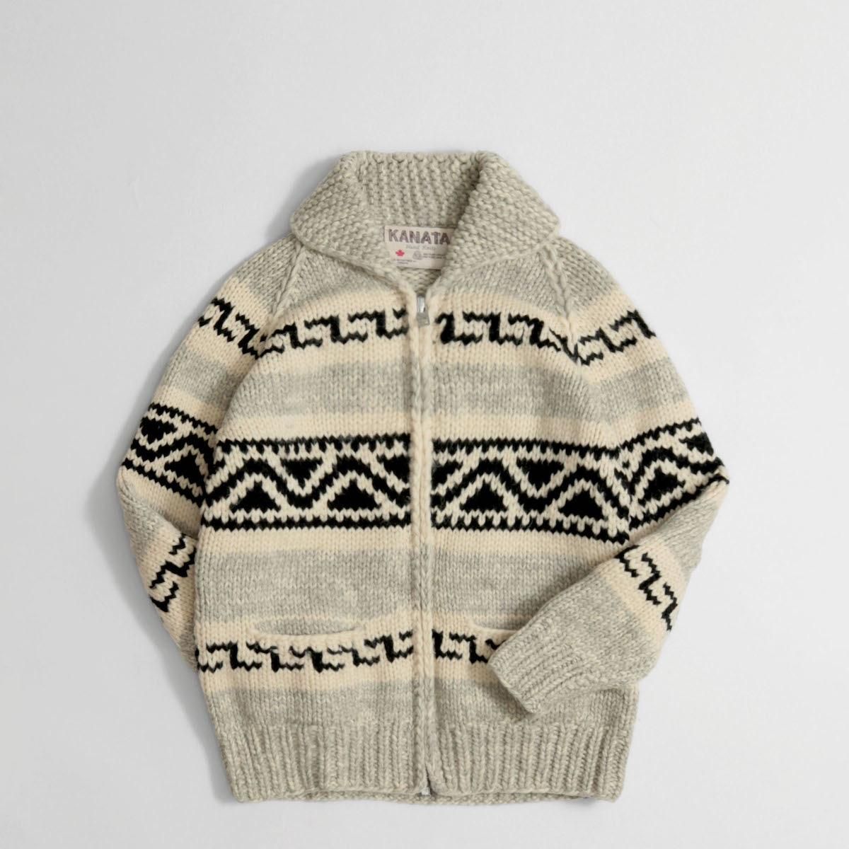 レディース] カナダ製 KANATA カウチンセーター ビッグサイズ ハンド