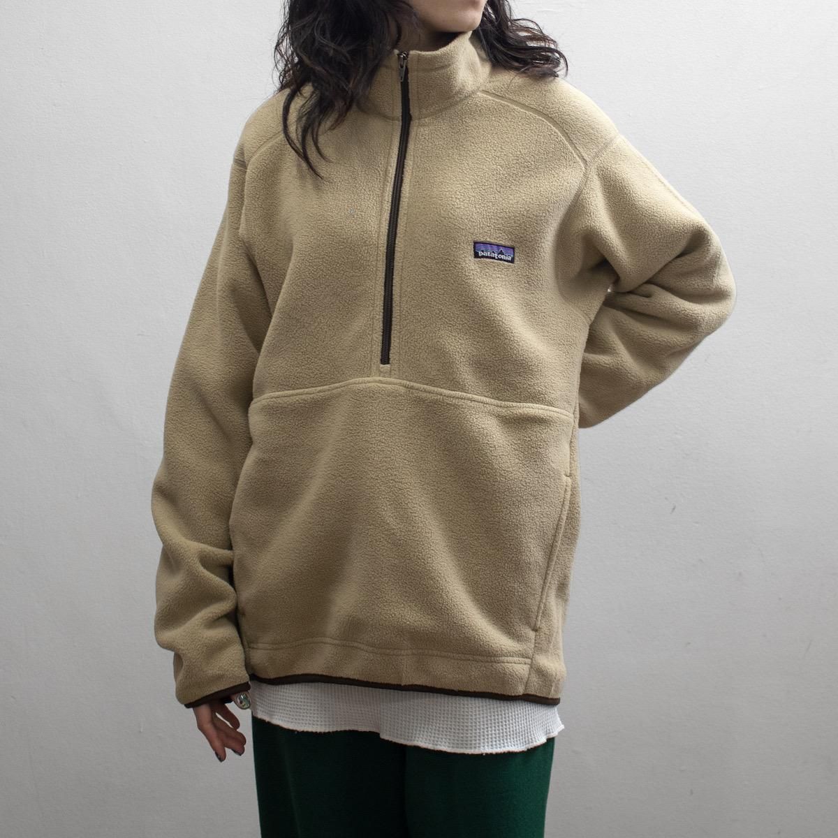 レディース] 1990s USA製 パタゴニア フリース ハーフジップ ベージュ
