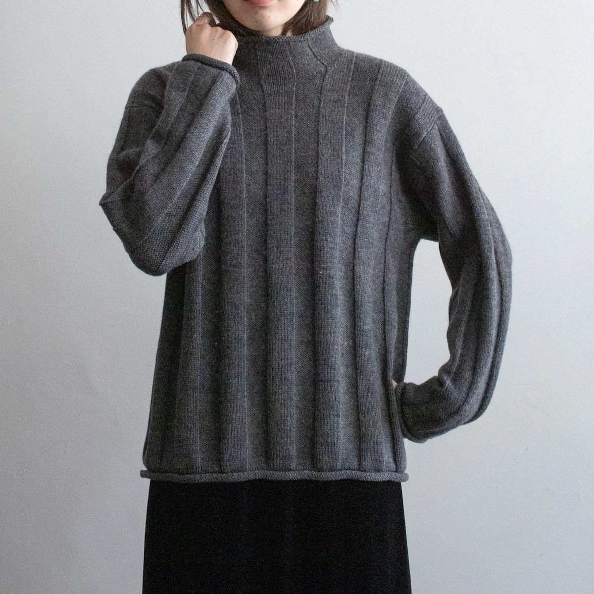 レディース] 1990s ヴィンテージ Jクルー ロールネックニット グレー