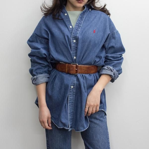 レディース] ラルフローレン オーバーサイズ シャツワンピース デニム