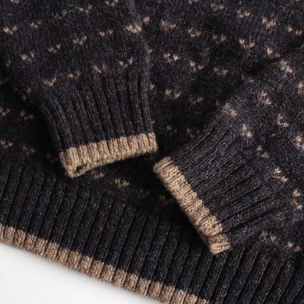 90's ウールリッチ バーズアイ ニット ネイビー [Woolrich