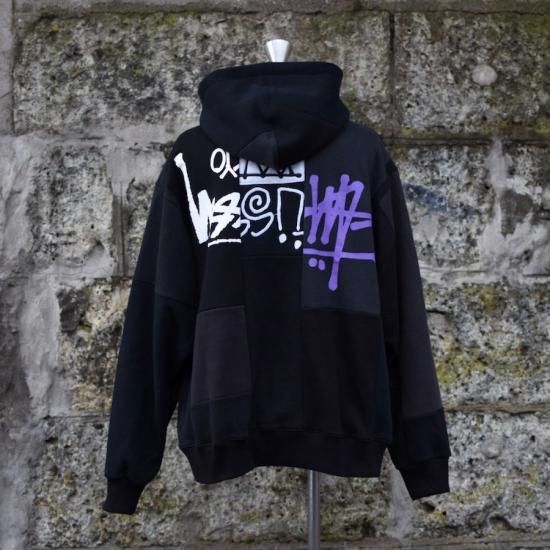 タカヤヒオキ(TAKAYAHIOKI) OLD STUSSY REMAKE ZIP HOODIE BACK PRINT