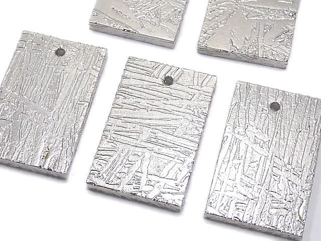 動画】メテオライト(アルタイ隕石) 穴あきレクタングル27×17mm 1個