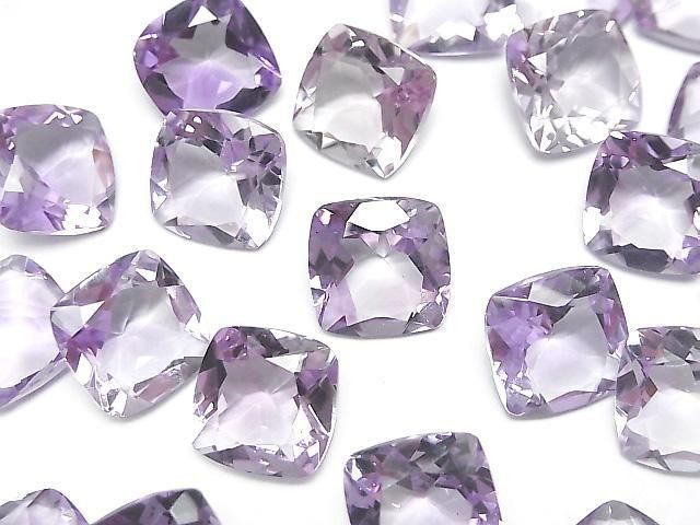 動画】宝石質ピンクアメジストAAA ルース スクエアファセットカット12