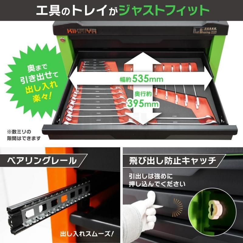 ローラーキャビネット 6段 | 工具セット 135PCS - キカイヤ/工具の