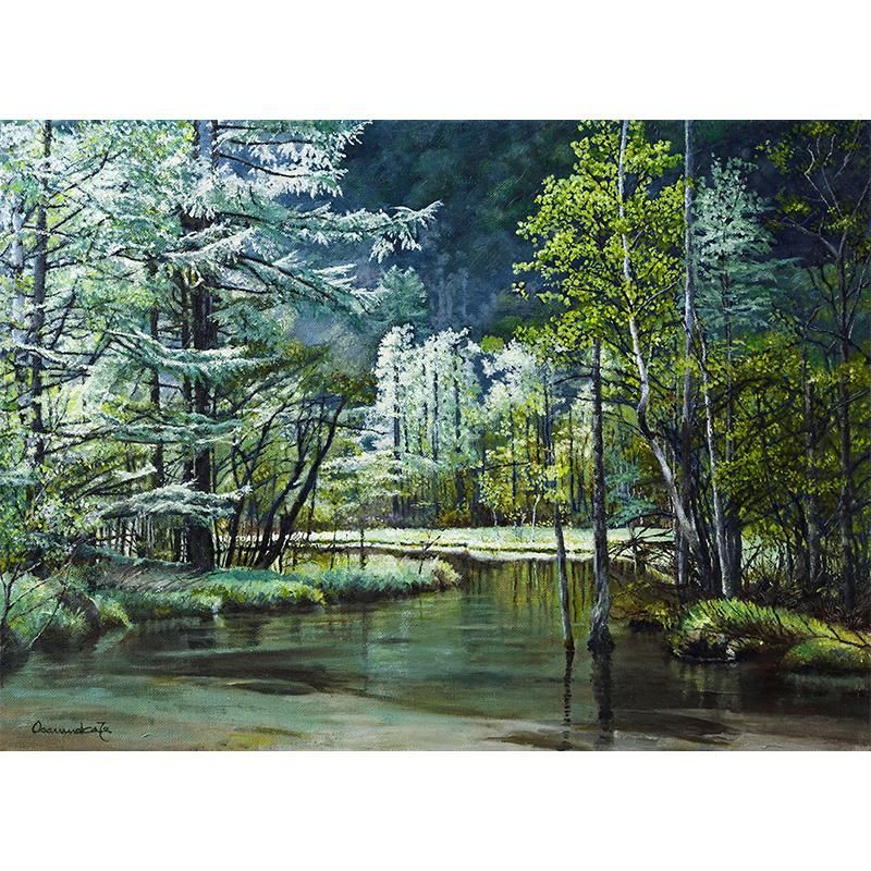 加藤 修 「早朝の上高地」 油彩P8号 - 一枚の繪オンラインショップ