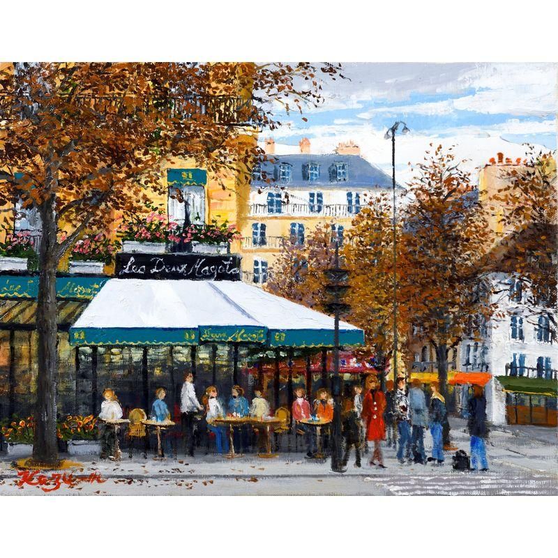 森下一夫 「サン・ジェルマン・デ・プレ界隈」 油彩6号 - 一枚の繪