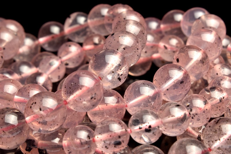 希少！ バイオタイトインローズクォーツ 8.5mm ブレスレット 【動画