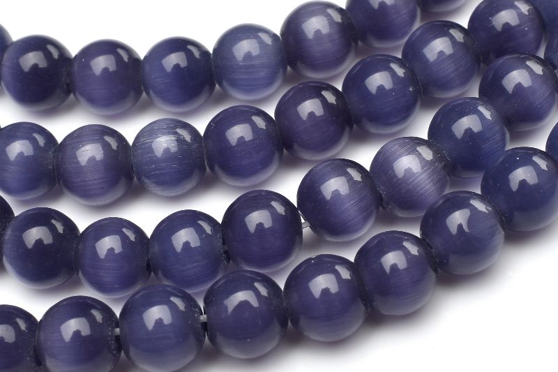 バイオレットキャッツアイ 8mm 1連（約38cm） _R6100-8 - 天然石 卸