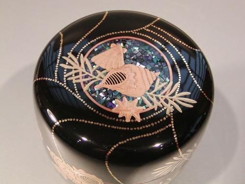 海松貝蒔絵 中棗 平安 鈴木光入 海松貝蒔絵 中棗 平安 鈴木光入