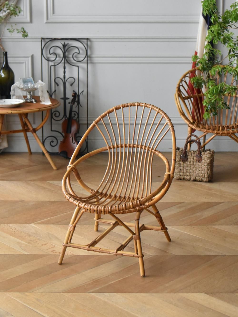 フランスヴィンテージ家具 ラタンチェア.13 フレンチ家具