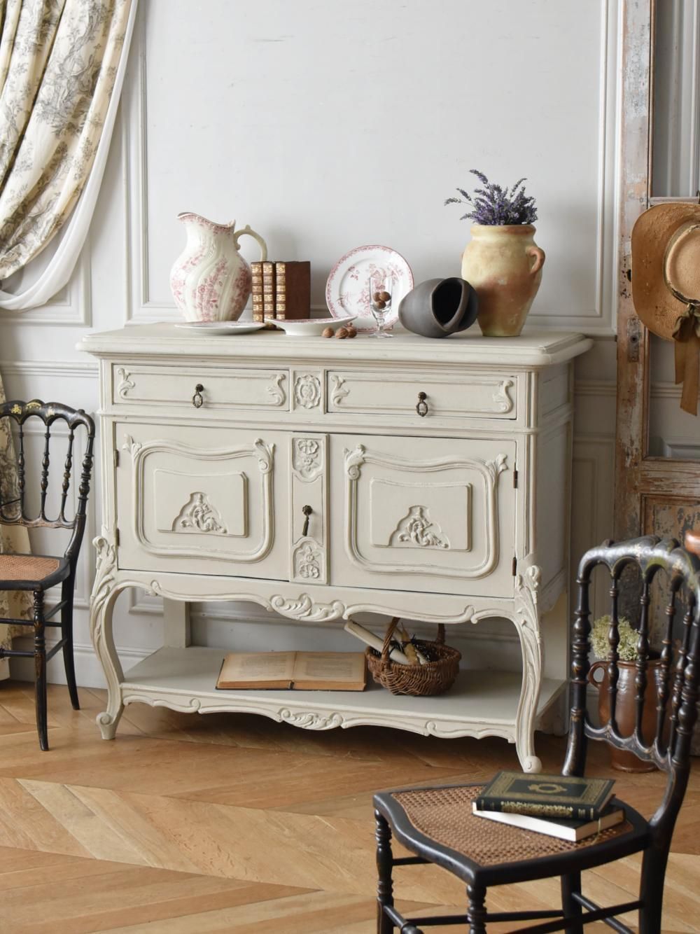 アンティークサイドボード.6 フレンチコンソールテーブル キャビネット