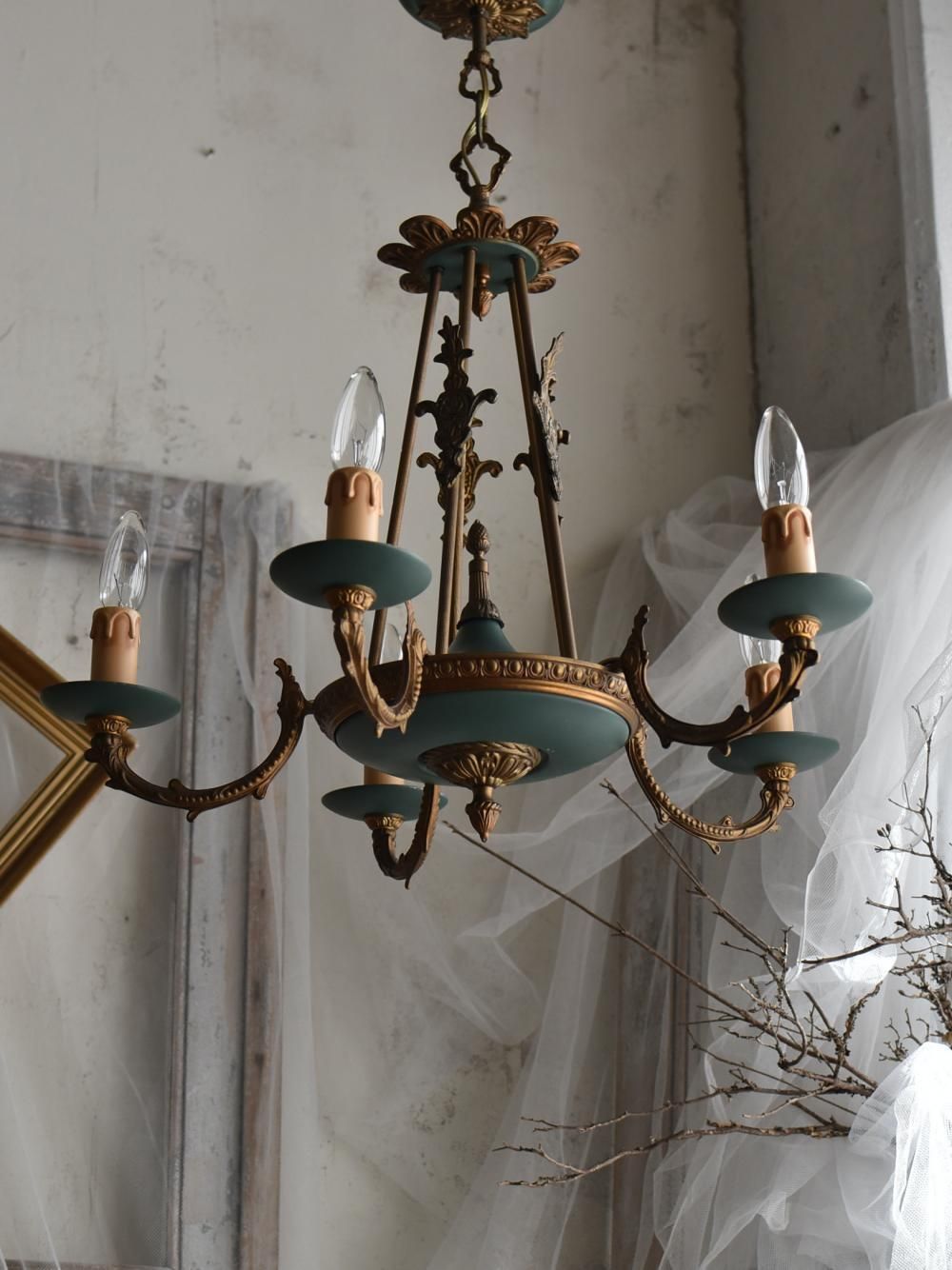 フランスアンティーク照明 5灯シャンデリア.10 フレンチシャンデリア