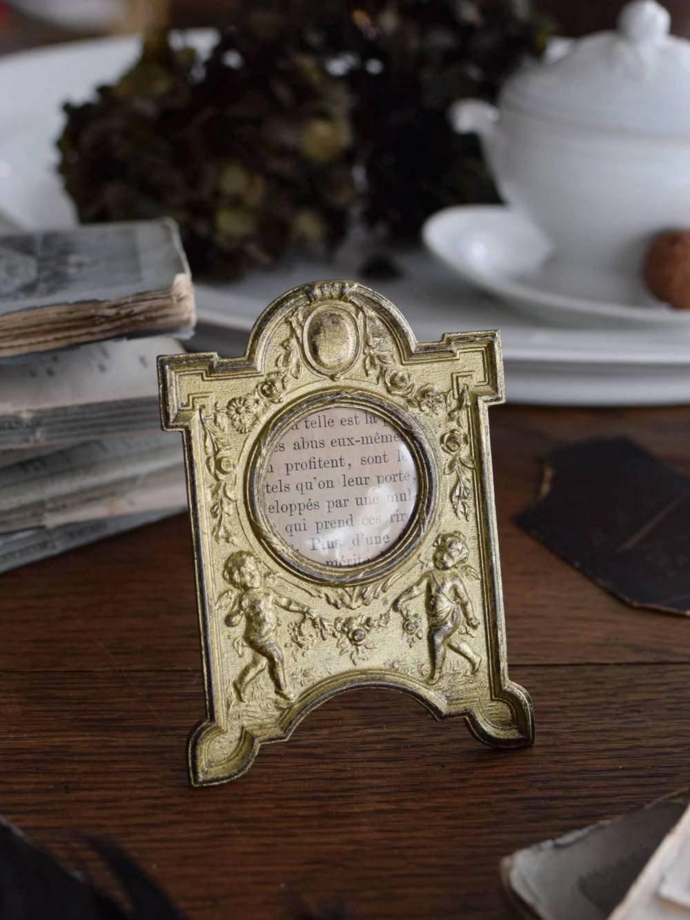 フォトフレーム.天使 フランス アンティーク 写真立て