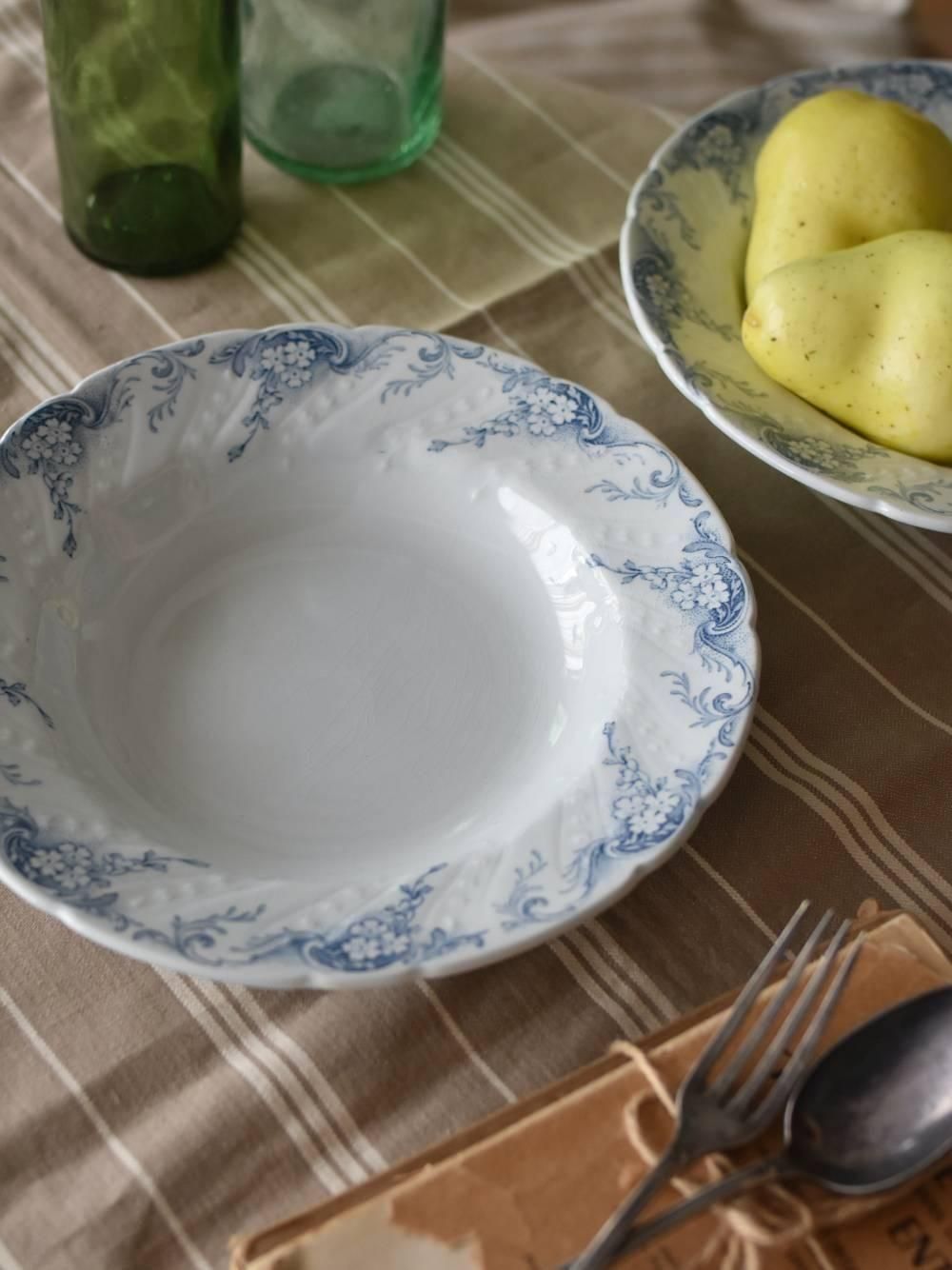 フランスアンティーク食器 Luneville ANGELE.深皿B テーブルウェア