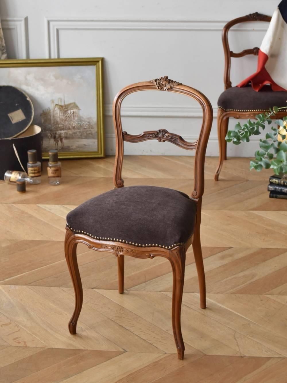 バルーンバックチェア.30 フランスアンティーク家具 フレンチチェア 椅子