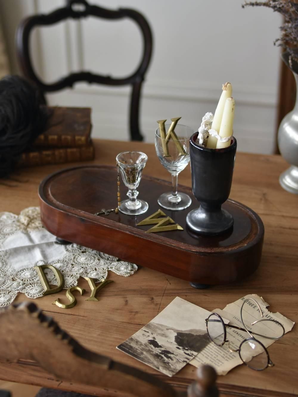 ディスプレイスタンド.オーバル5 フランスアンティーク雑貨 台座 小什器